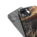 gold dust back phone cover | glass case for iphone 13 pro max