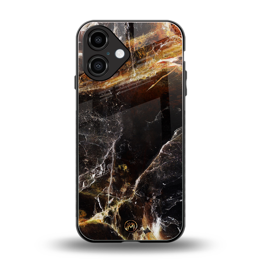 gold dust back phone cover | glass case for iphone 16