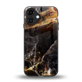 gold dust back phone cover | glass case for iphone 16