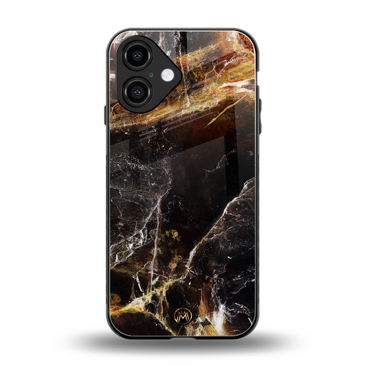 gold dust back phone cover | glass case for iphone 16