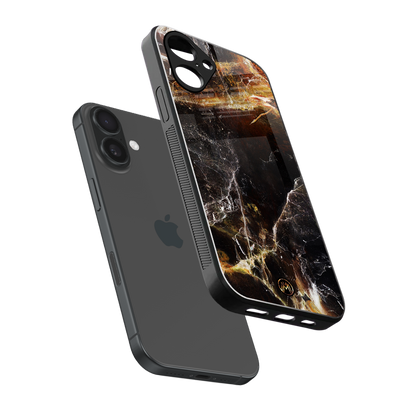 gold dust back phone cover | glass case for iphone 16