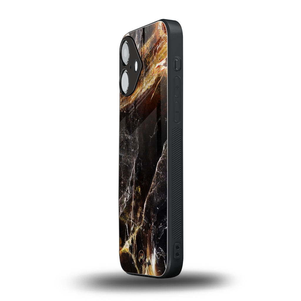 gold dust back phone cover | glass case for iphone 16
