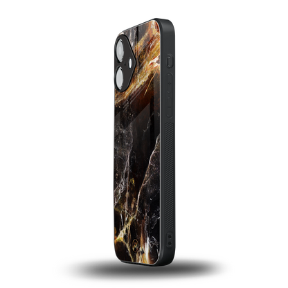gold dust back phone cover | glass case for iphone 16