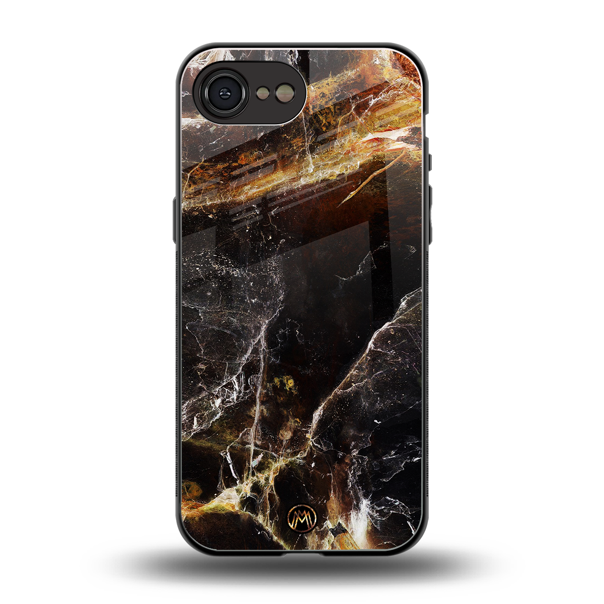 gold dust back phone cover | glass case for iphone 16e