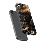 gold dust back phone cover | glass case for iphone 16e