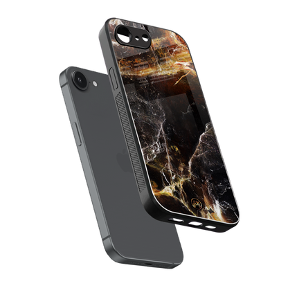 gold dust back phone cover | glass case for iphone 16e