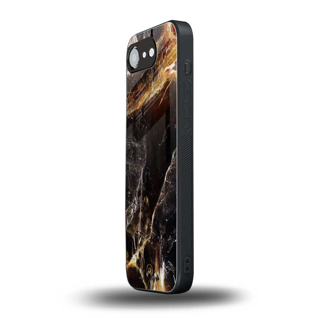 gold dust back phone cover | glass case for iphone 16e