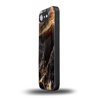 gold dust back phone cover | glass case for iphone 16e