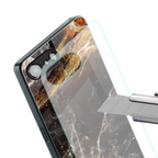 gold dust back phone cover | glass case for iphone 16e