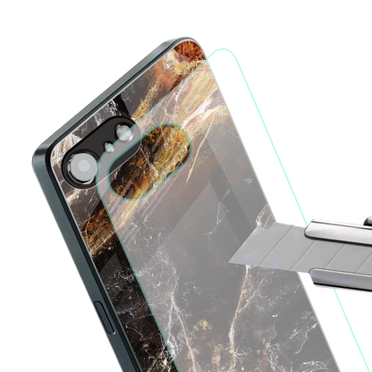 gold dust back phone cover | glass case for iphone 16e