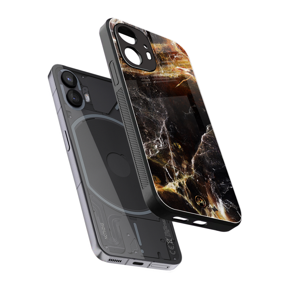 gold dust back phone cover | glass case for nothing phone 2