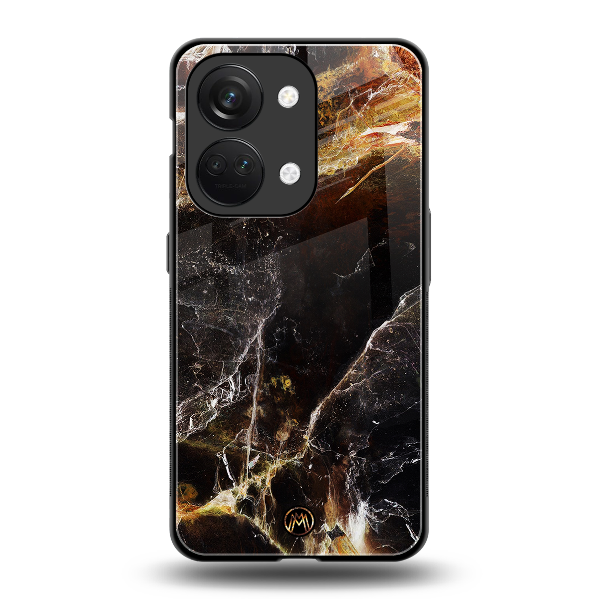 gold dust back phone cover | glass case for oneplus nord 3