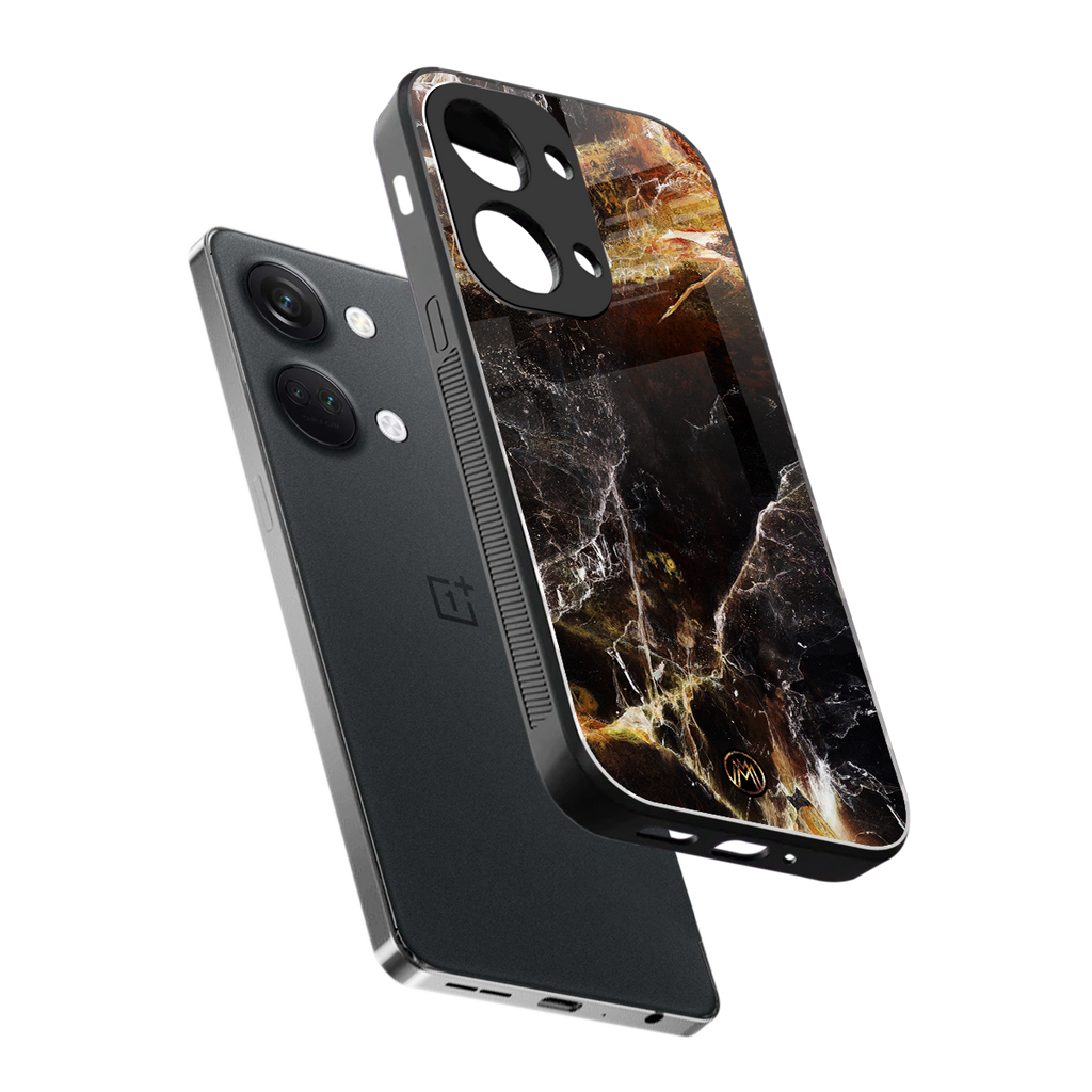 gold dust back phone cover | glass case for oneplus nord 3