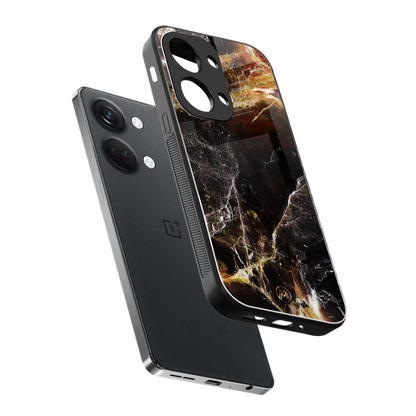gold dust back phone cover | glass case for oneplus nord 3