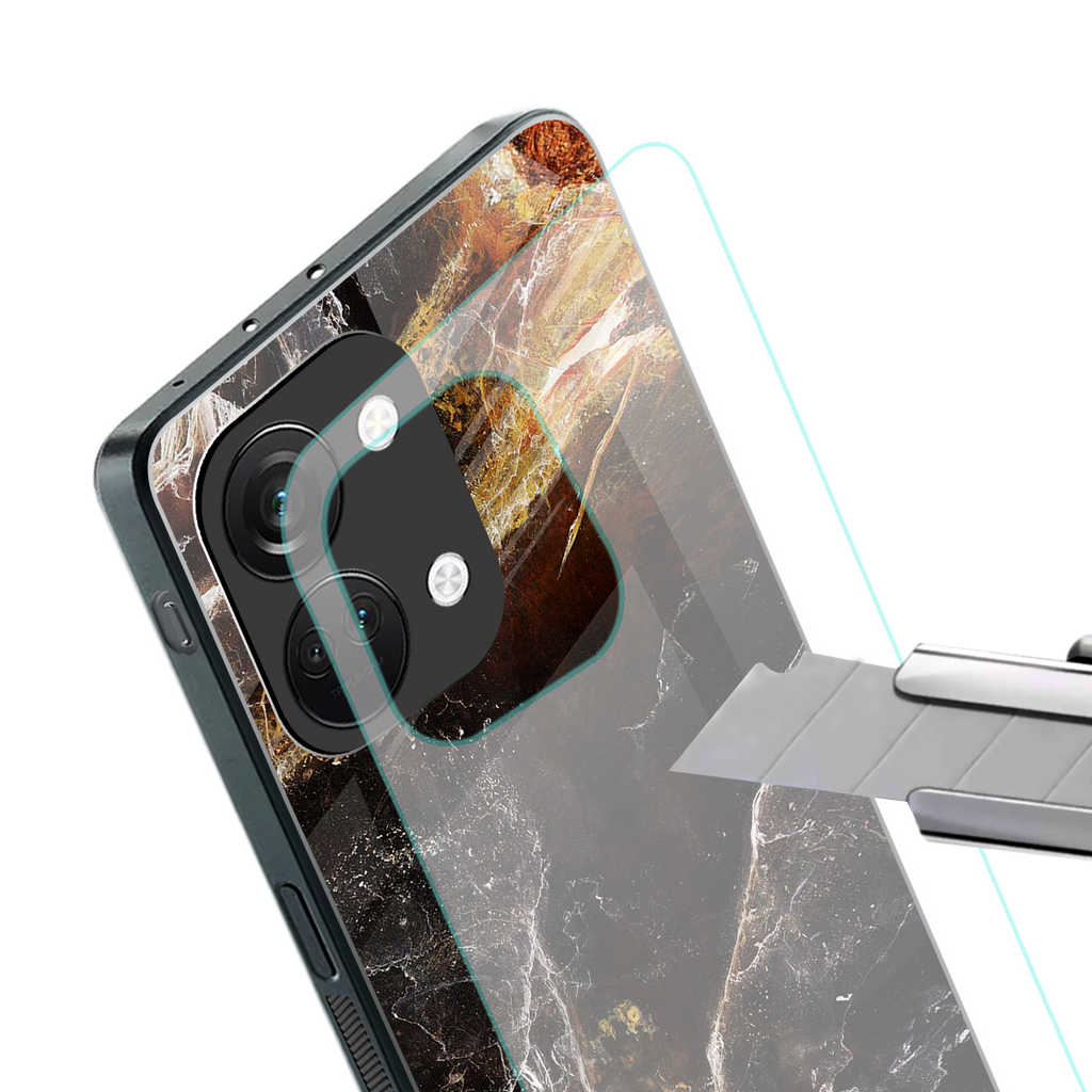 gold dust back phone cover | glass case for oneplus nord 3