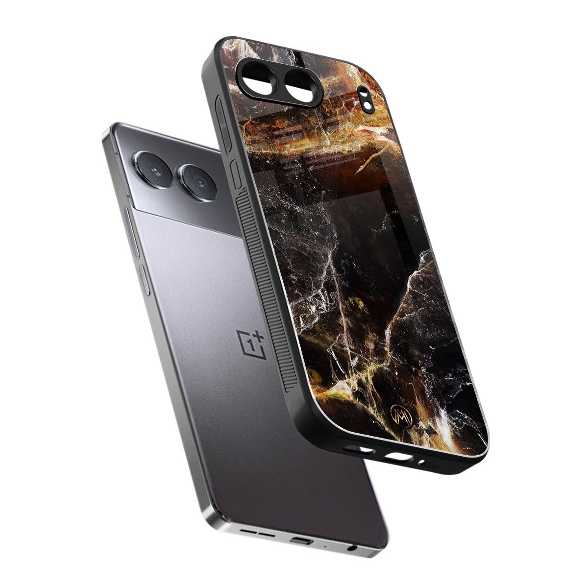 gold dust back phone cover | glass case for oneplus nord 4
