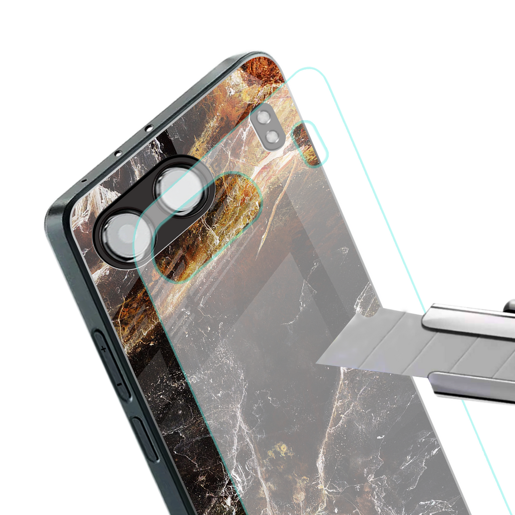 gold dust back phone cover | glass case for oneplus nord 4