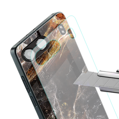 gold dust back phone cover | glass case for oneplus nord 4