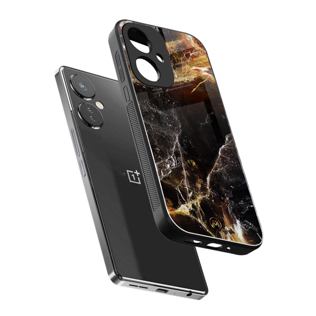 gold dust back phone cover | glass case for oneplus nord ce 3
