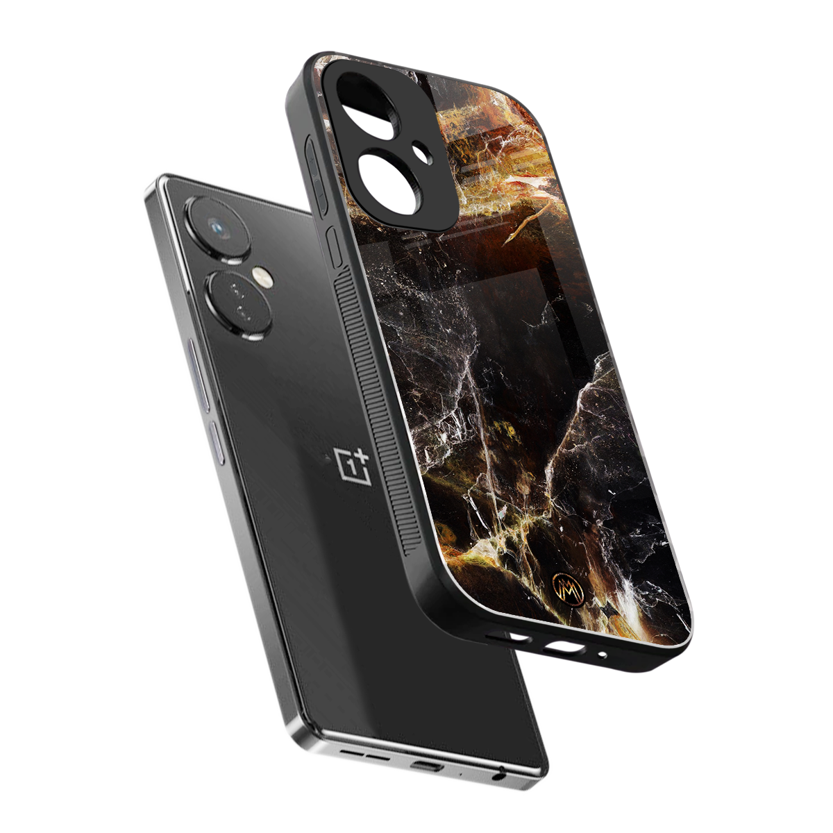gold dust back phone cover | glass case for oneplus nord ce 3