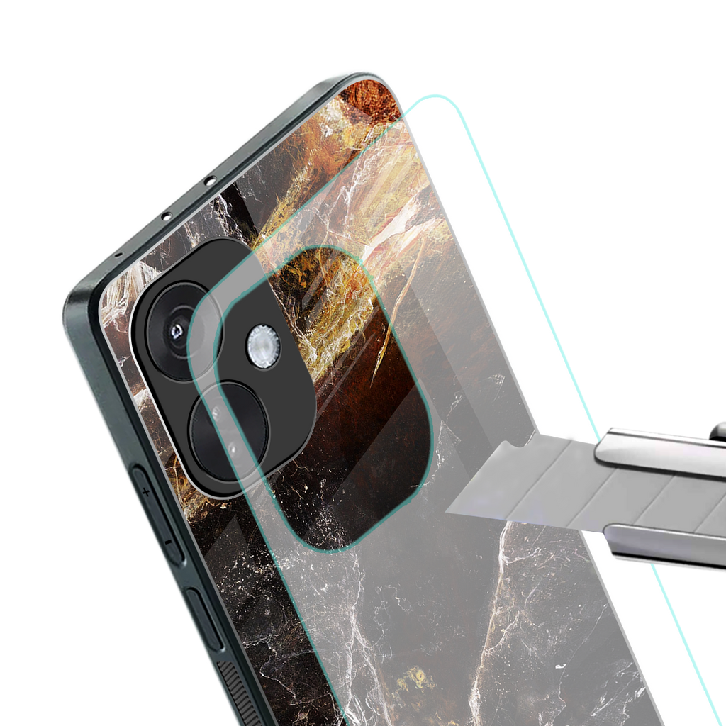 gold dust back phone cover | glass case for oneplus nord ce 3