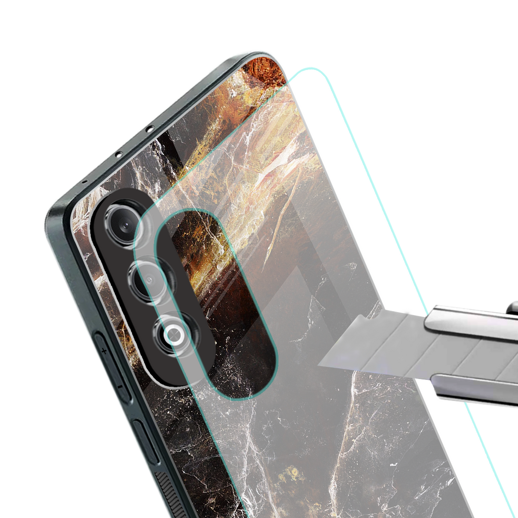 gold dust back phone cover | glass case for oneplus nord ce 4