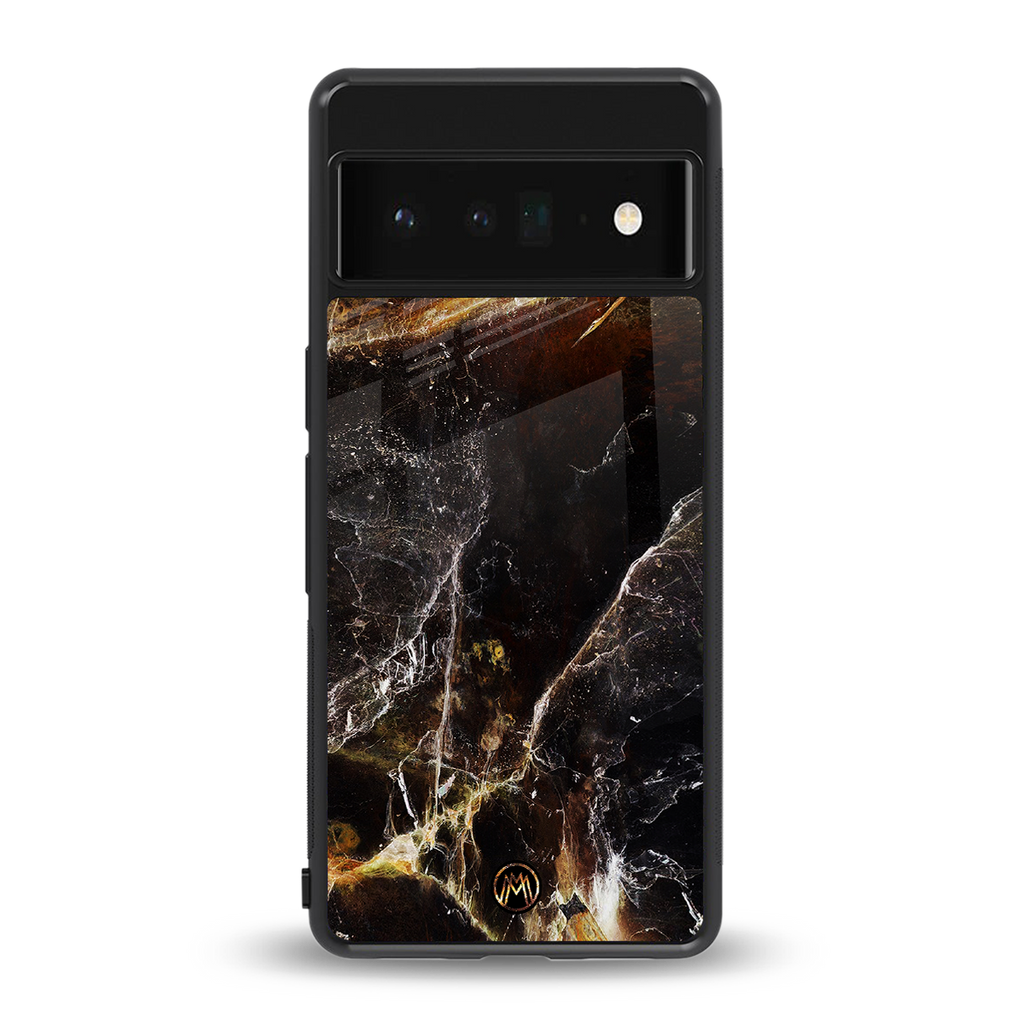 gold dust back phone cover | glass case for google pixel 6 pro