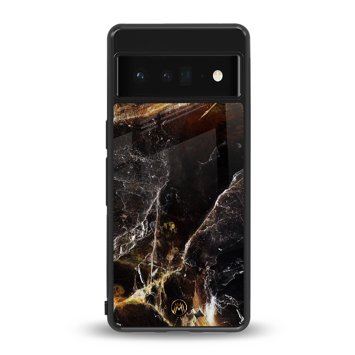 gold dust back phone cover | glass case for google pixel 6 pro