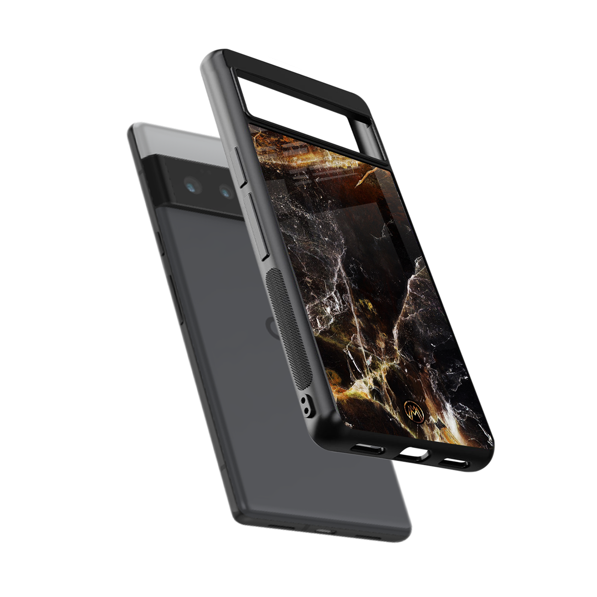 gold dust back phone cover | glass case for google pixel 6 pro