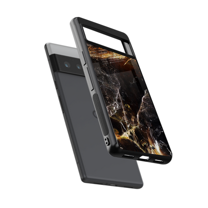 gold dust back phone cover | glass case for google pixel 6 pro
