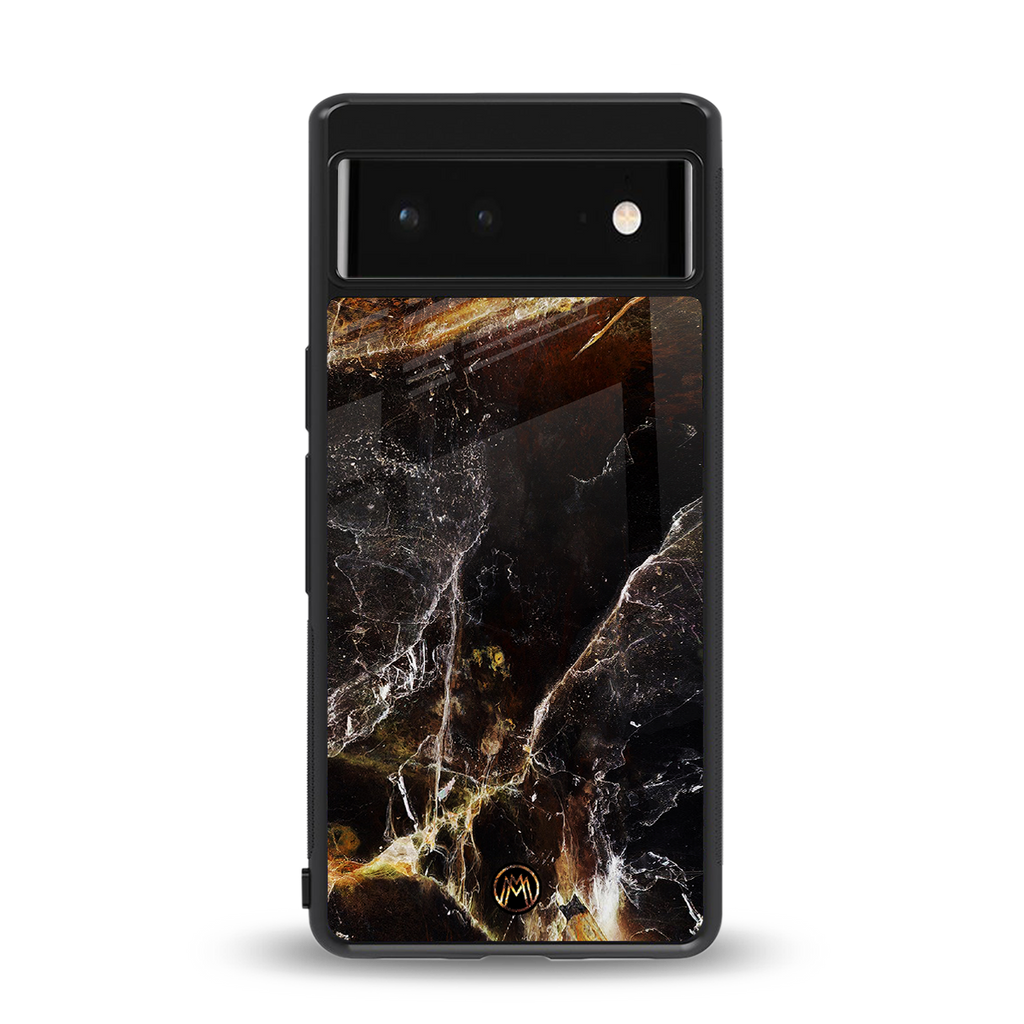 gold dust back phone cover | glass case for google pixel 6