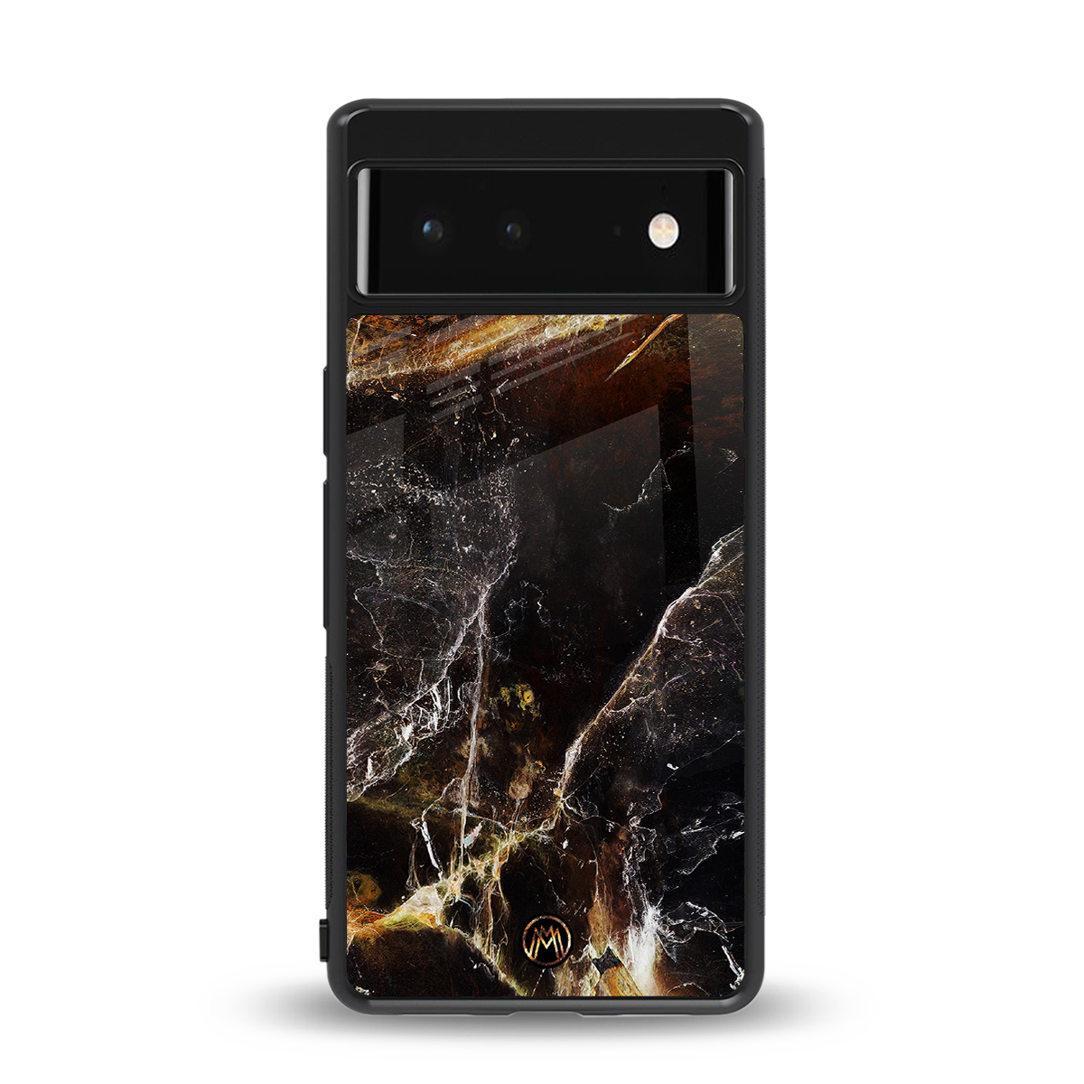 gold dust back phone cover | glass case for google pixel 6