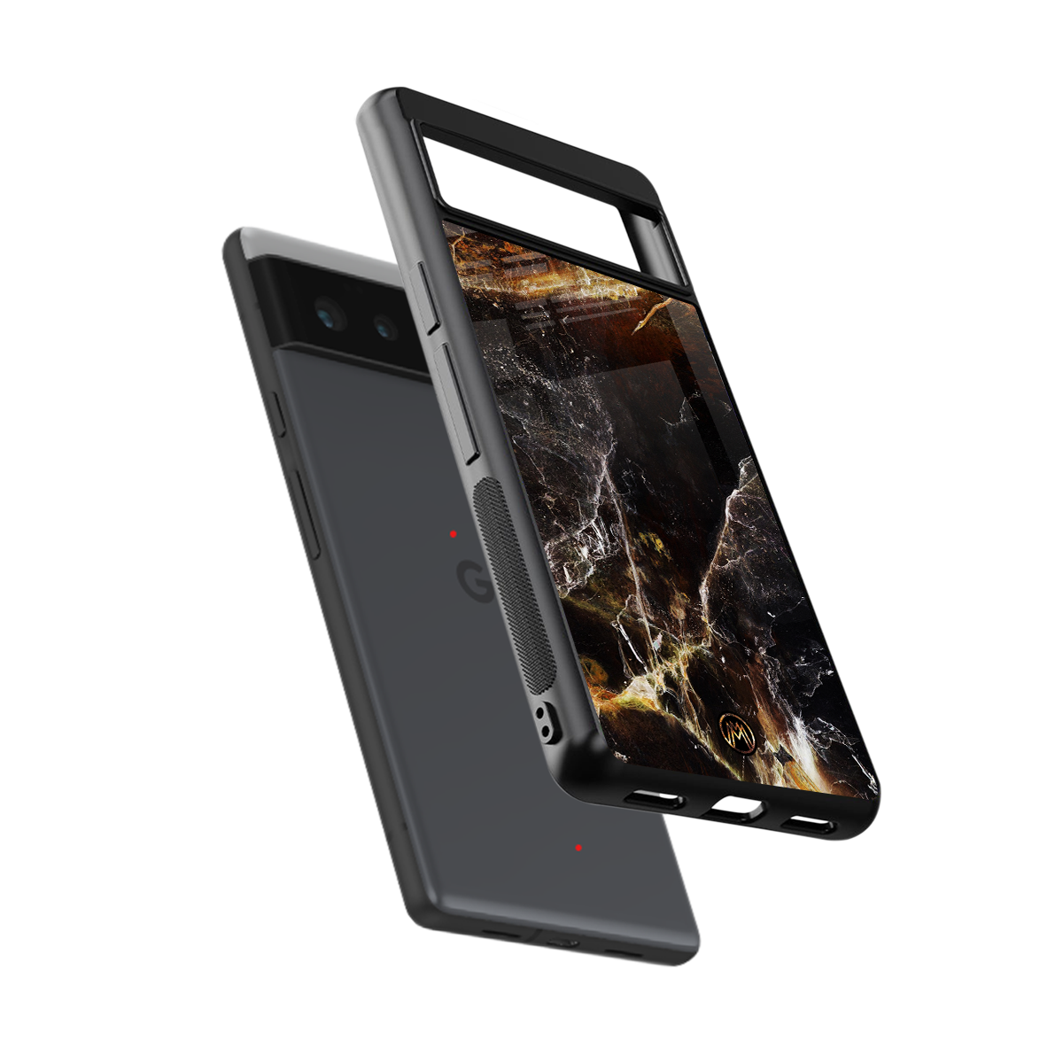 gold dust back phone cover | glass case for google pixel 6