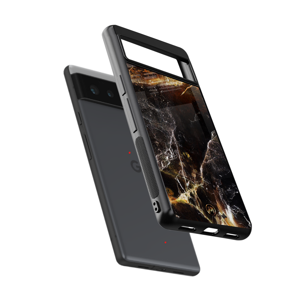 gold dust back phone cover | glass case for Google Pixel 6A