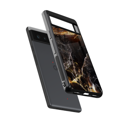 gold dust back phone cover | glass case for Google Pixel 6A