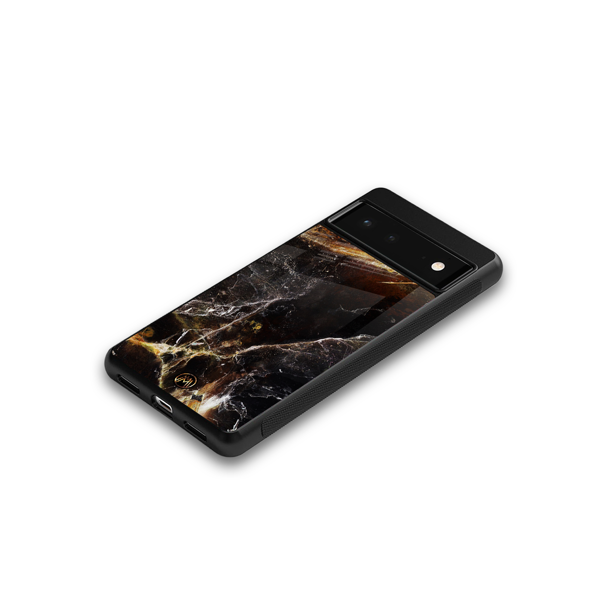 gold dust back phone cover | glass case for google pixel 6