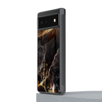 gold dust back phone cover | glass case for google pixel 6