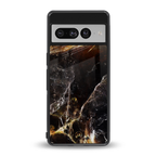 gold dust back phone cover | glass case for google pixel 7 pro