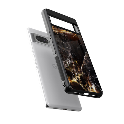 gold dust back phone cover | glass case for google pixel 7 pro
