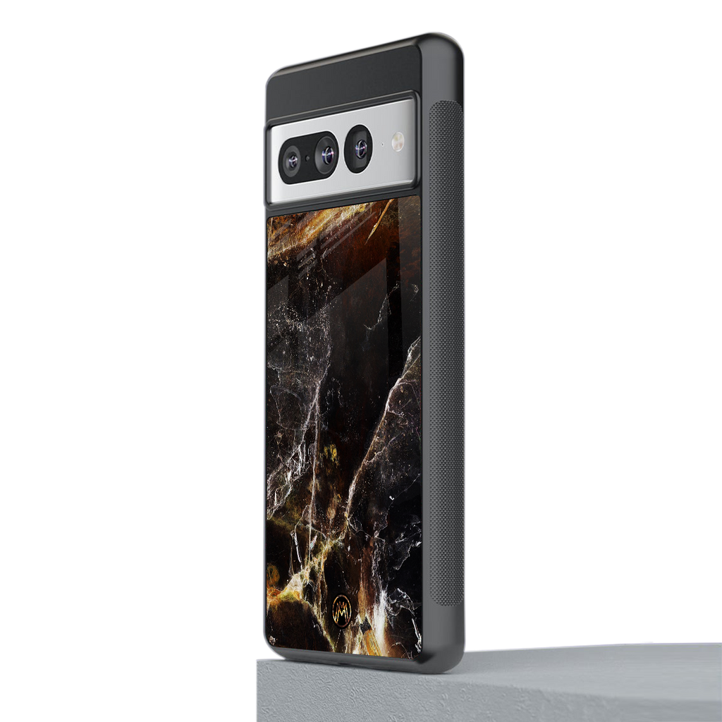 gold dust back phone cover | glass case for google pixel 7 pro