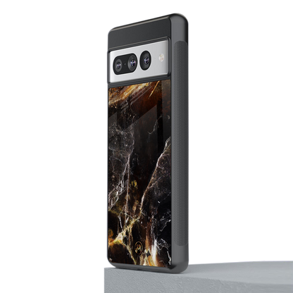 gold dust back phone cover | glass case for google pixel 7 pro