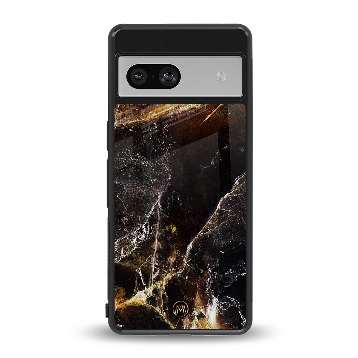 gold dust back phone cover | glass case for Google Pixel 7A
