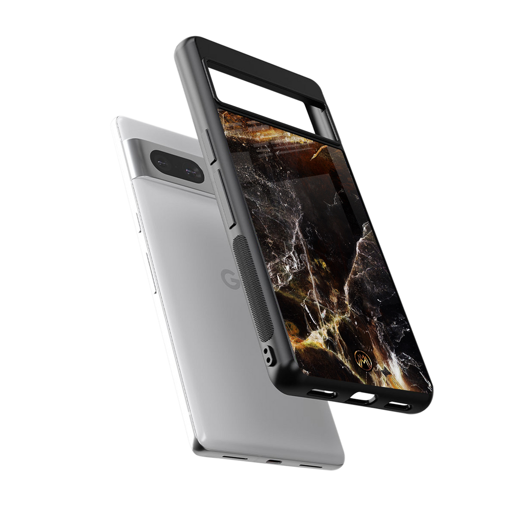 gold dust back phone cover | glass case for Google Pixel 7