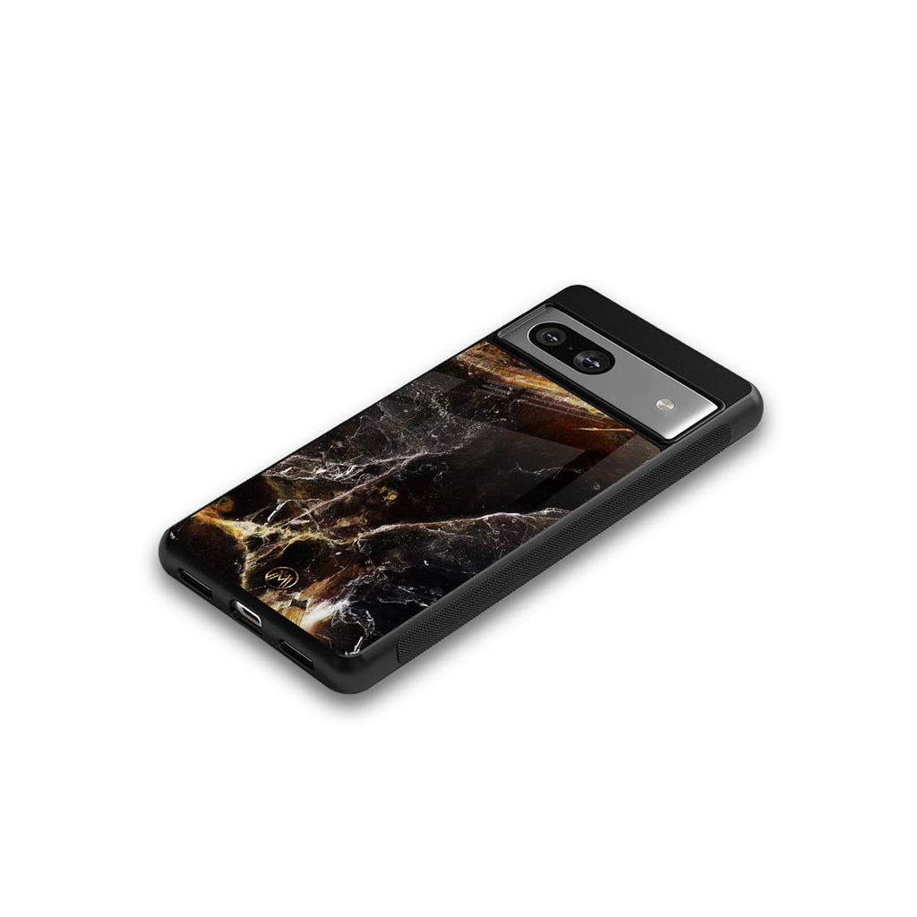 gold dust back phone cover | glass case for Google Pixel 7