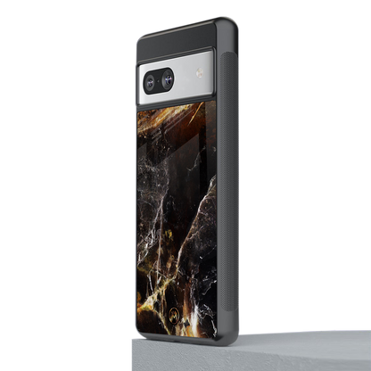 gold dust back phone cover | glass case for Google Pixel 7
