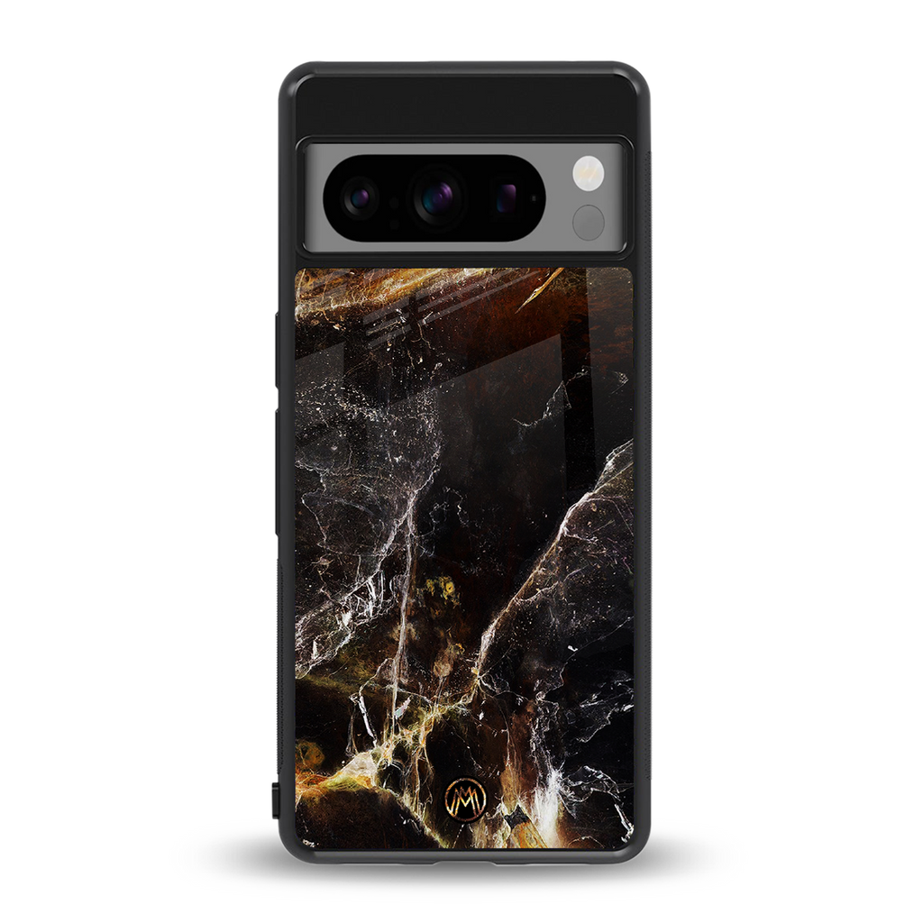 gold dust back phone cover | glass case for google pixel 8 pro