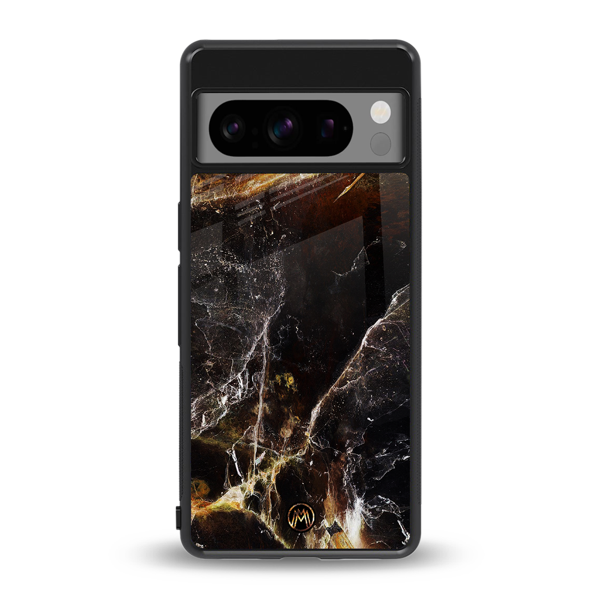 gold dust back phone cover | glass case for google pixel 8 pro
