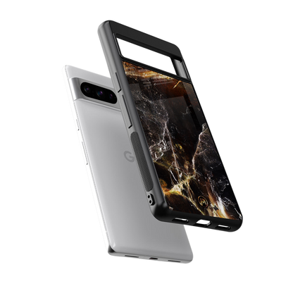 gold dust back phone cover | glass case for google pixel 8 pro