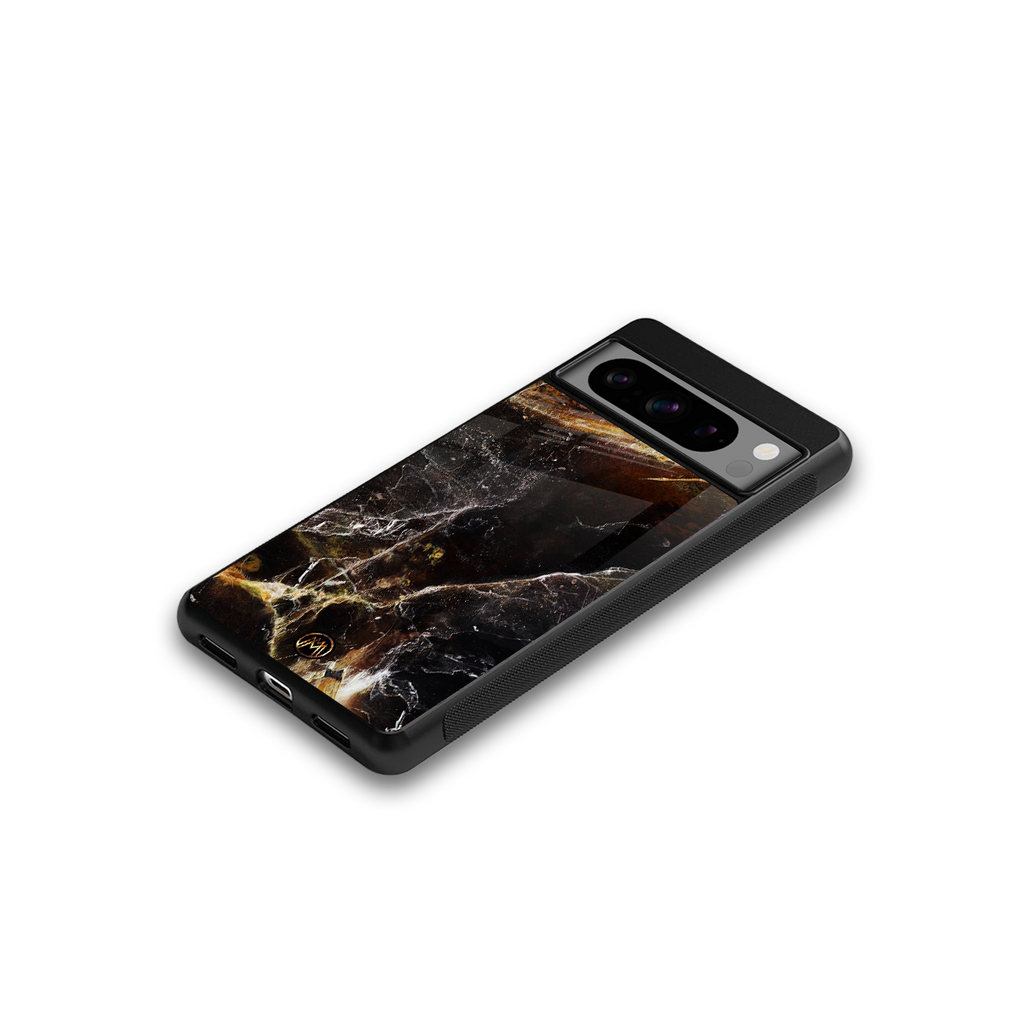 gold dust back phone cover | glass case for google pixel 8 pro