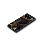 gold dust back phone cover | glass case for google pixel 8 pro